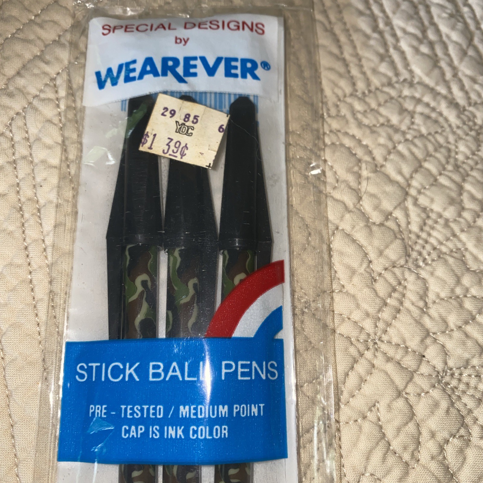 Stick Ball Pens By Wearever Vintage Original Package Military Design