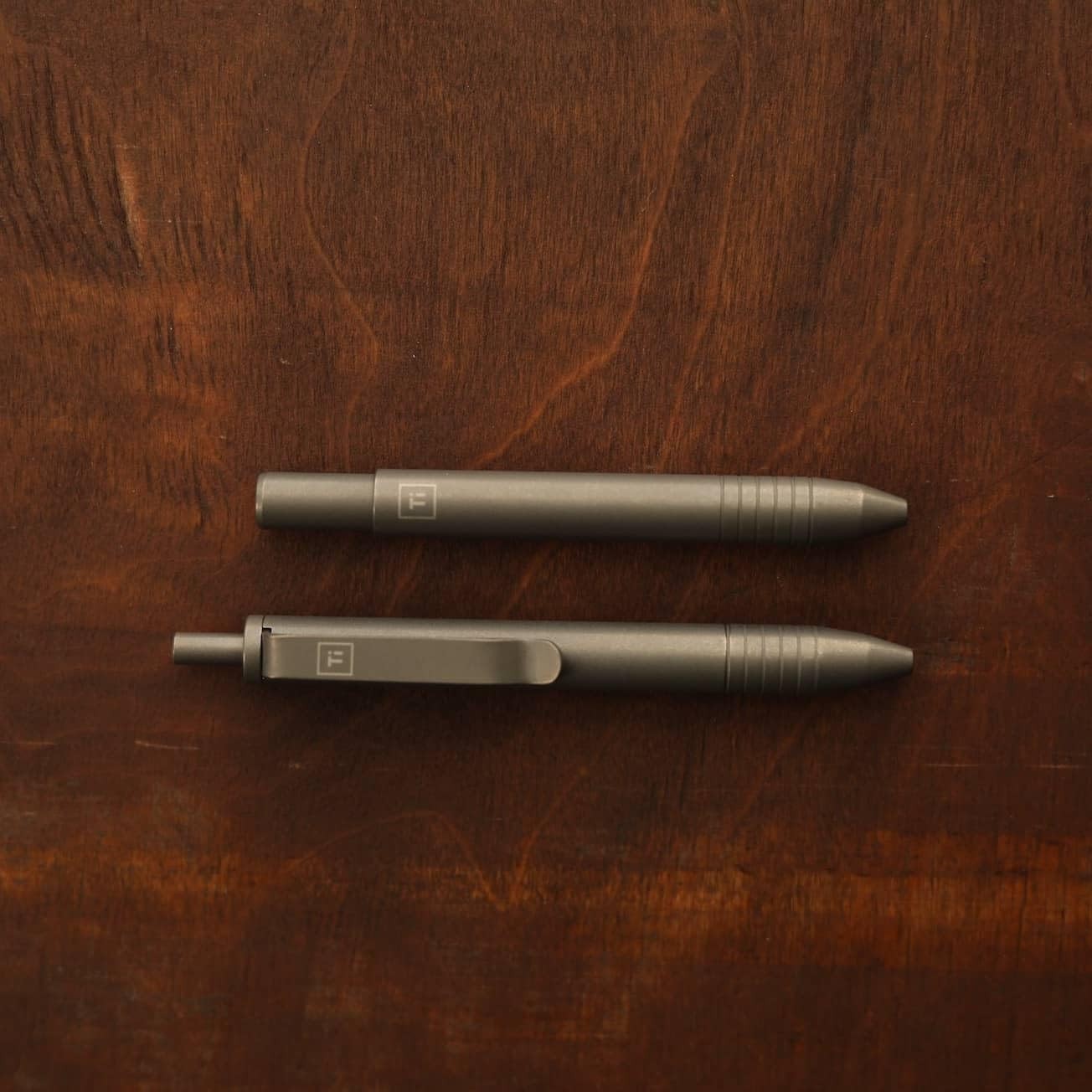 Big Idea Design Mini Click Pen Solid Brass Yellow Tone