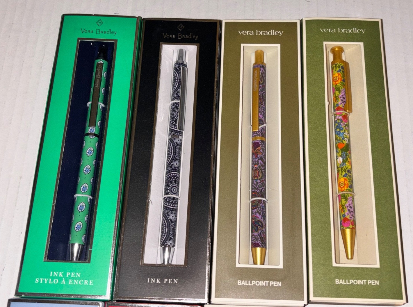 Vera Bradley Ball Point Pen, Black Ink, New In Box (You Choose)