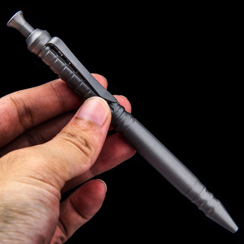 1PC Titanium Ballpoint Pen Business Office Signing Writing Pen EDC Pocket Pen