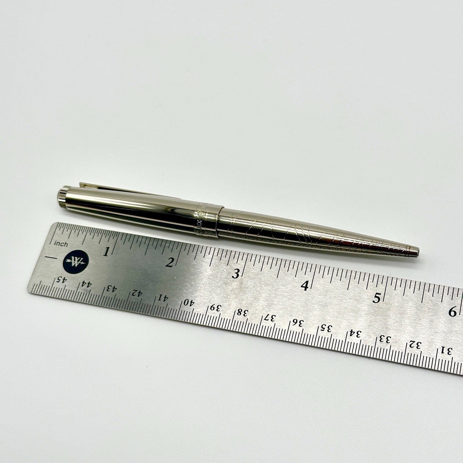 Rolex Silver Scribe Platinum Wave Cut Pen AD VIP Gift