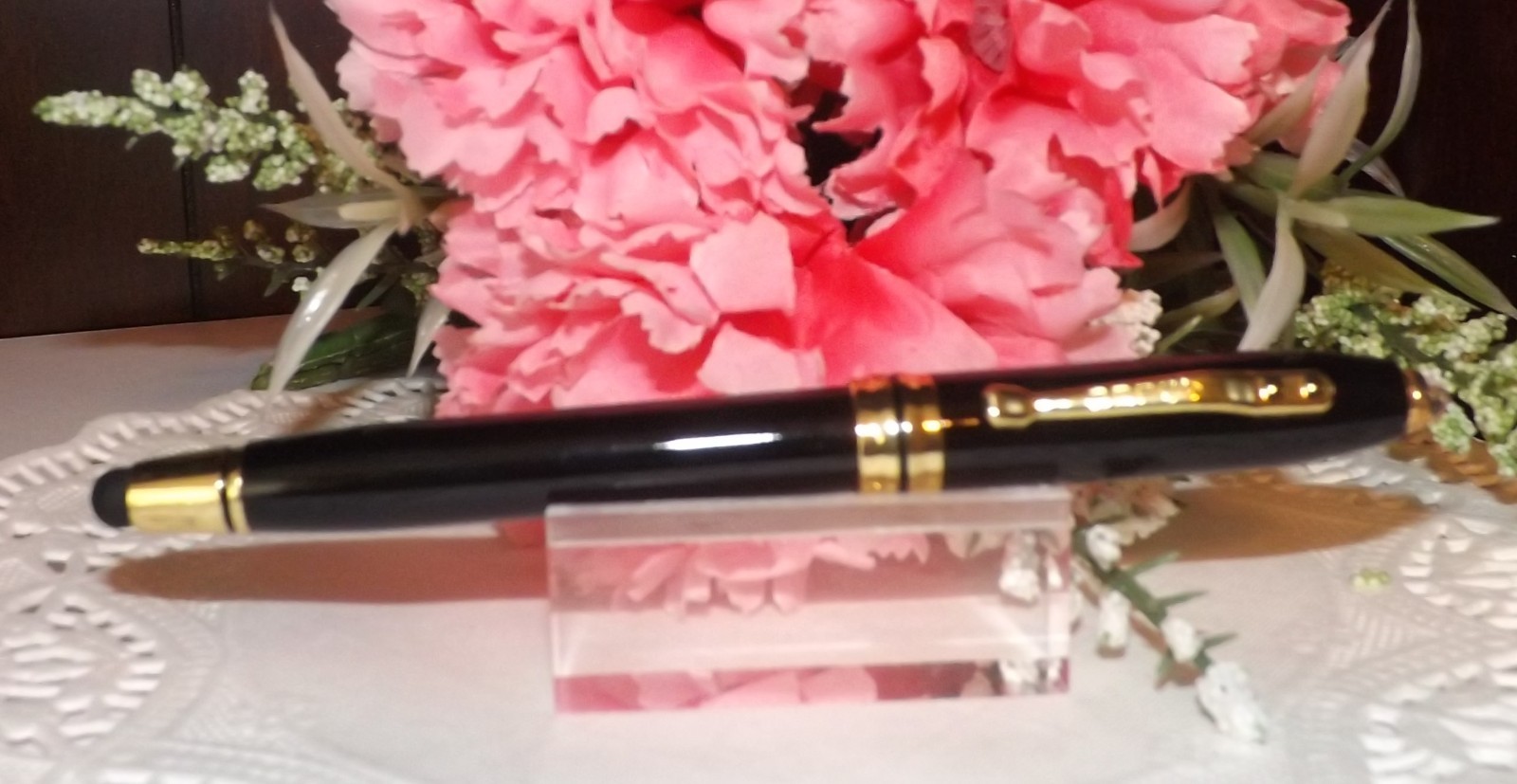 3 in 1 Royale Excel Tech Black/Gold Ballpoint Stylus LED Adler Pen-Quality
