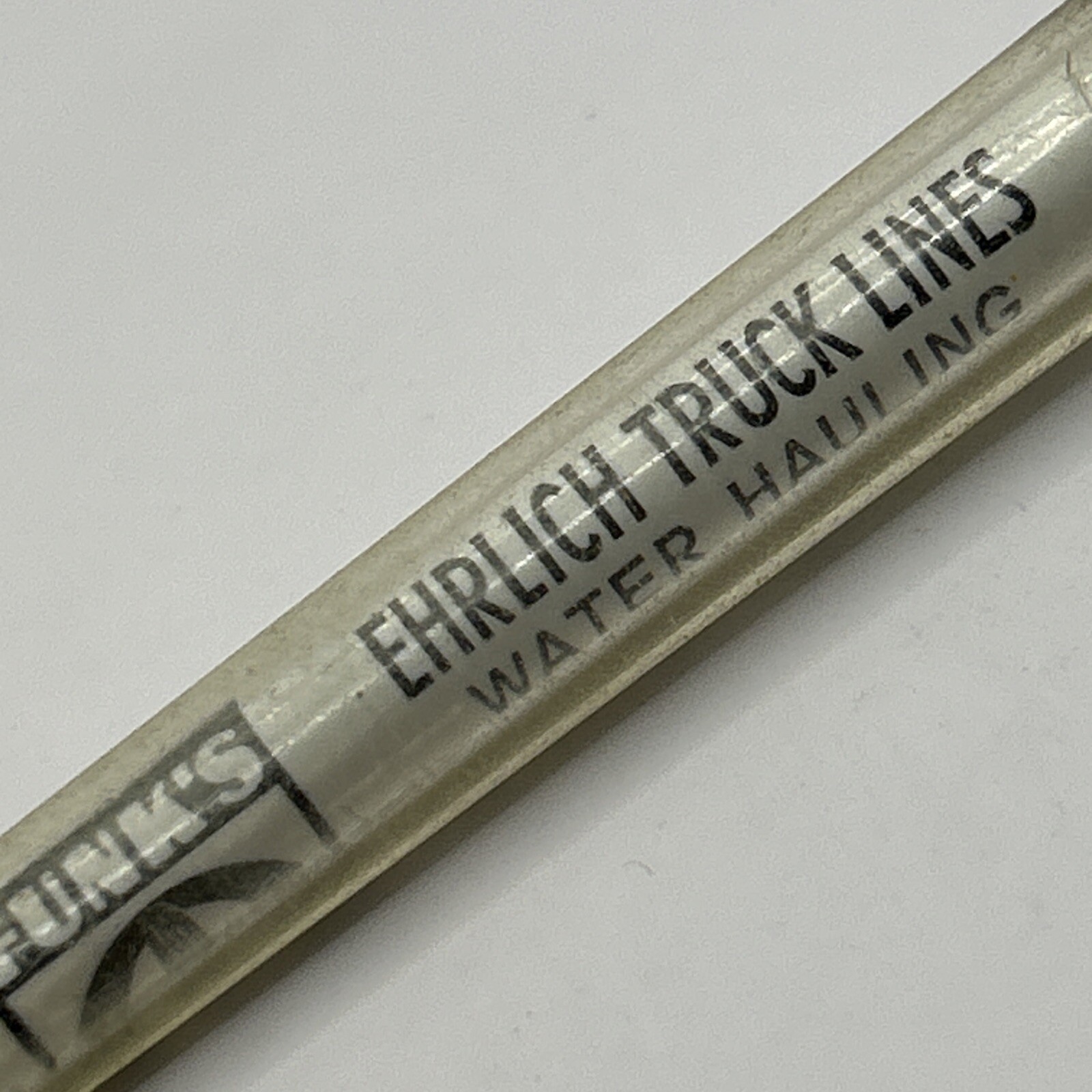 VTG Ballpoint Pen EHRLICH TRUCK LINES Windsor, CO Water Hauling Dairy Supplies