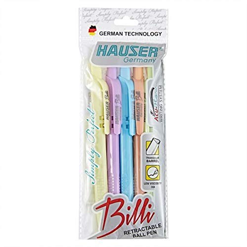 Hauser Billi Blue Ball Pen With Comfortabe Grip For Smudge Free Writing FS