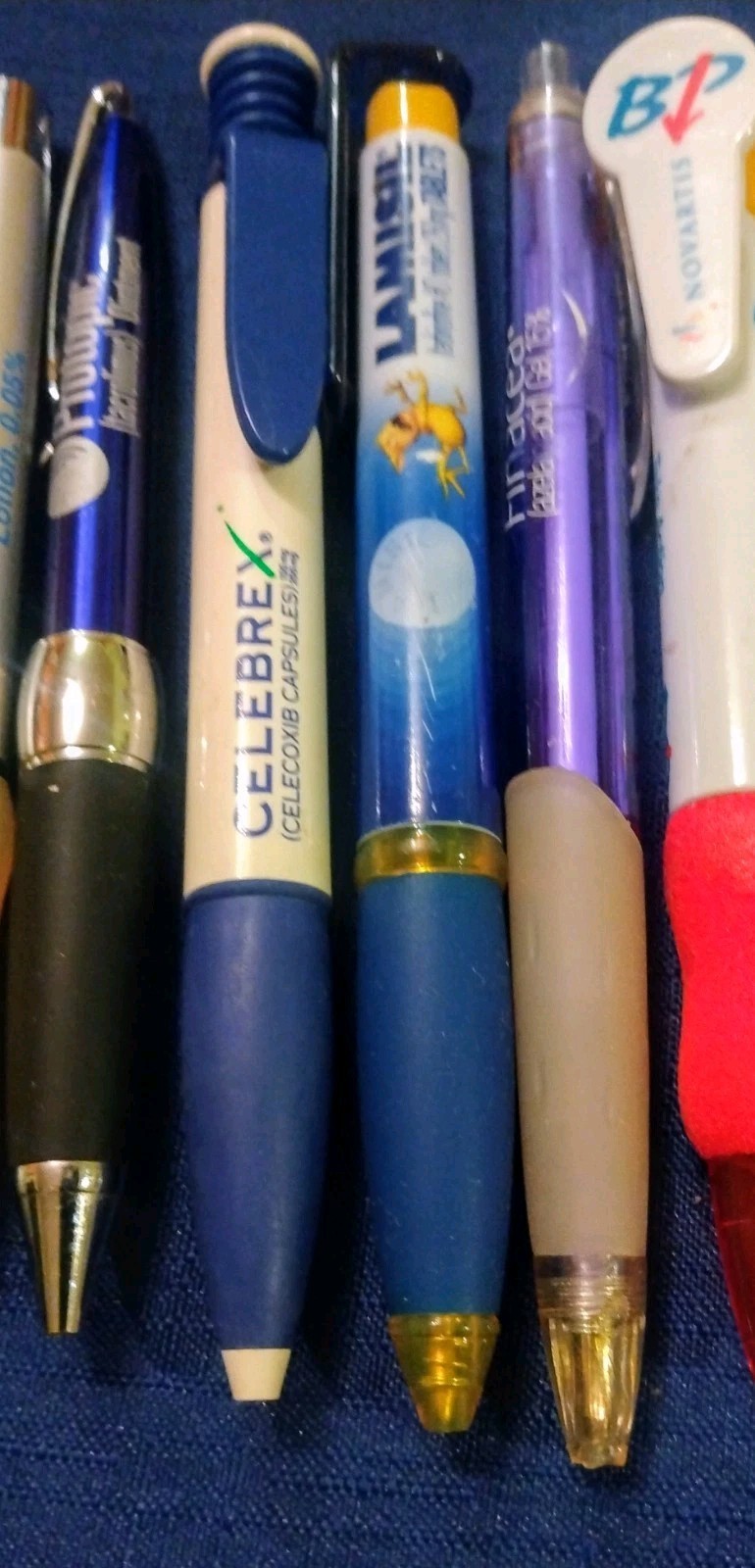 Lot of 12 Metal/Plastic Drug Rep Pens Pharmaceutical Medical Collectible