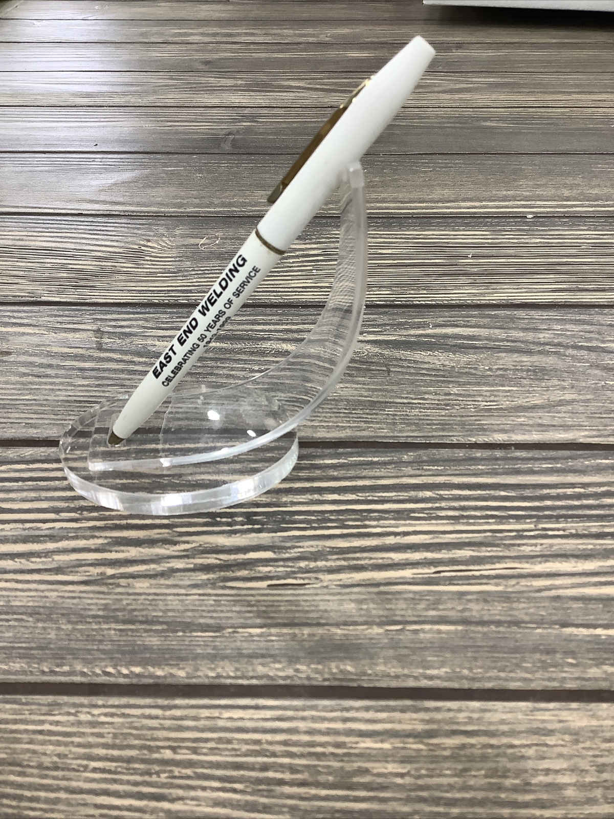 Vintage Pen East End Welding 50 Years White