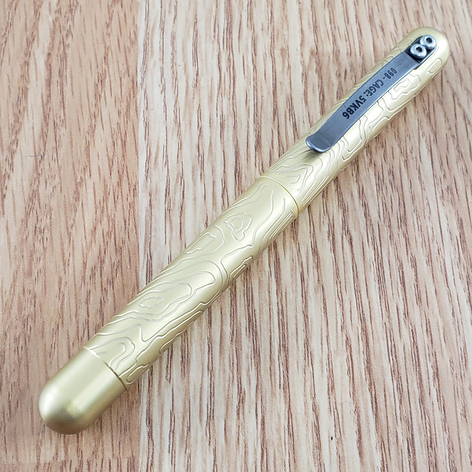 Maratac Embassy Pen Brass One Piece Construction Comes In Plastic Tube