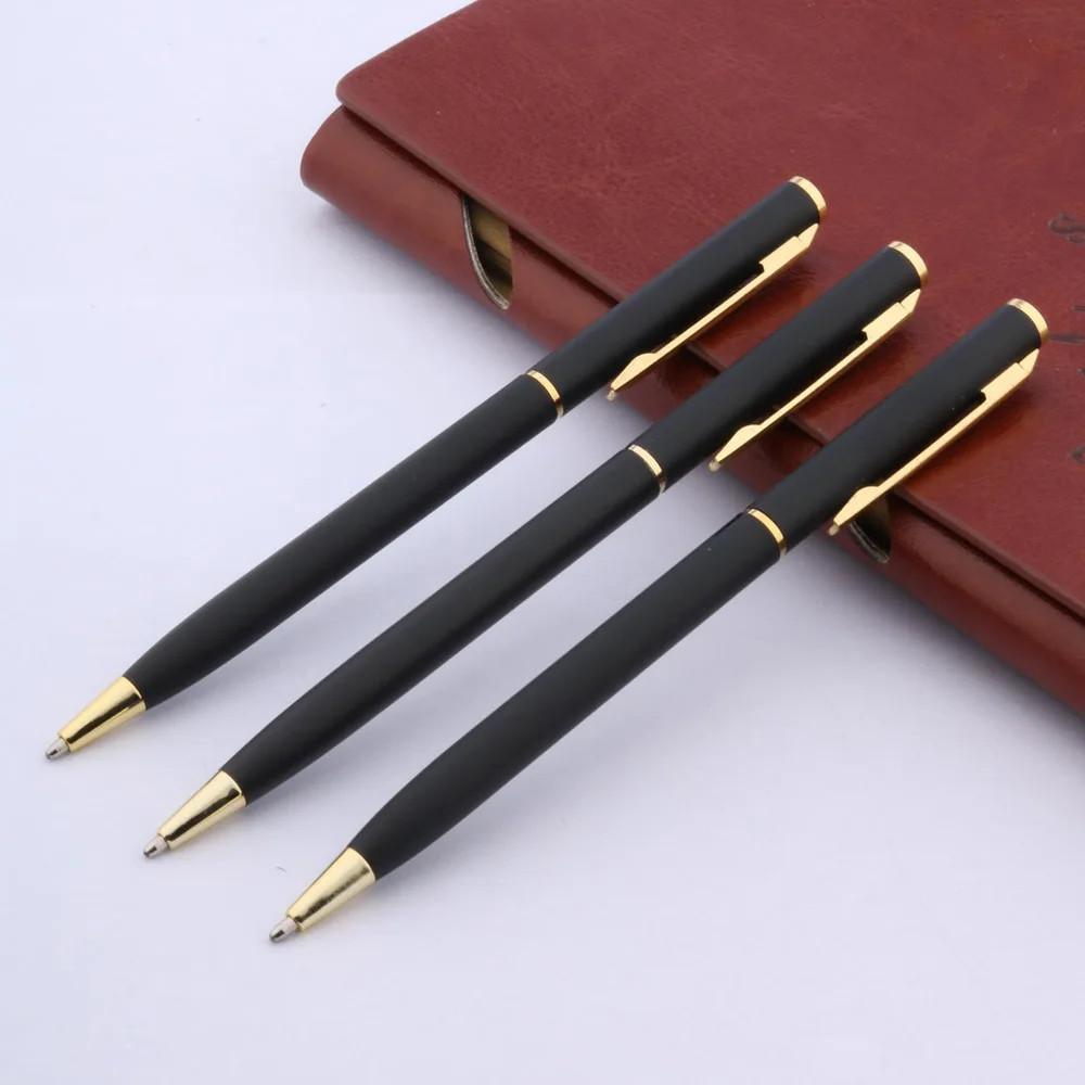 Luxury Quality 006 MATTE BLACK Metal Classical Golden Student Ballpoint Pen Men