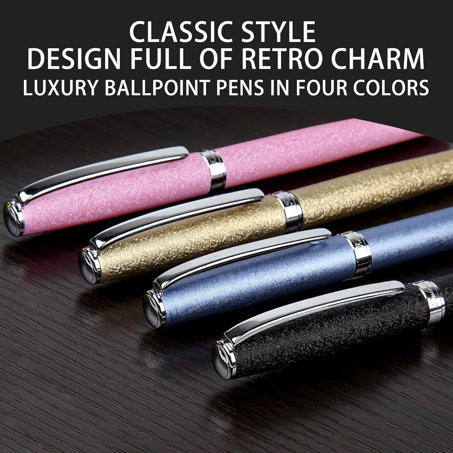 Nice pens,luxury pen with cace,fancy pens Ballpoint Pen Smooth writing Pink