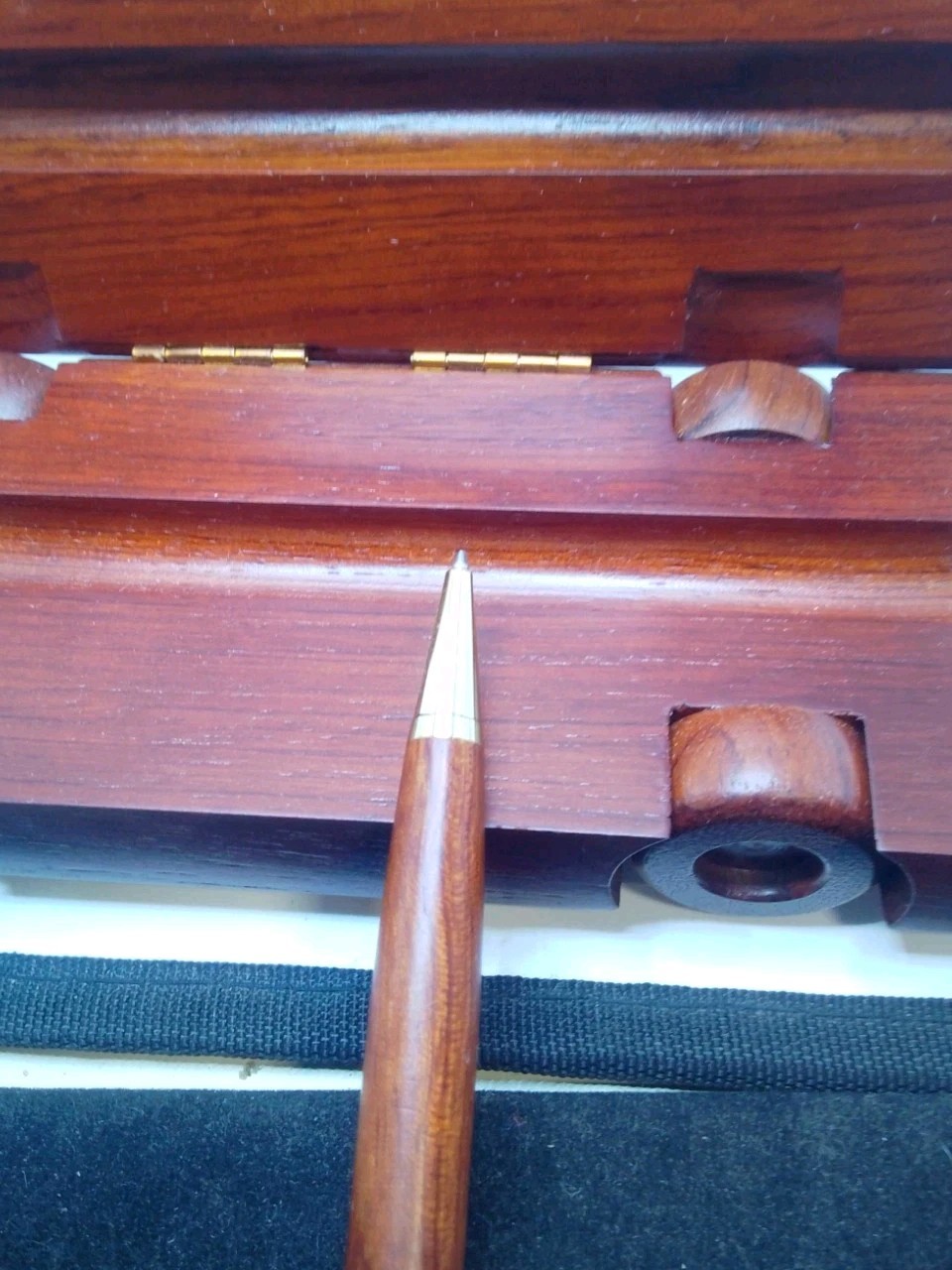 Vintage Solid Wood Sports Car Pen Case W/Pen Working «Smartrack» Advertising