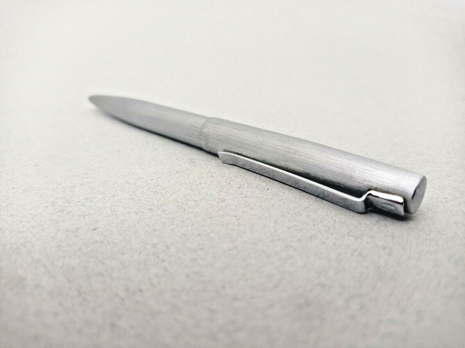 FEND MATTE BRUSHED STEEL BALLPOINT PEN EXCELLENT VINTAGE RARE