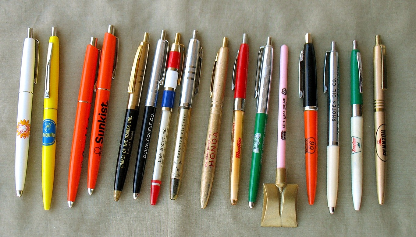 Vintage Advertising Electric Oil Railroad & More Ballpoint Pen Lot of 16