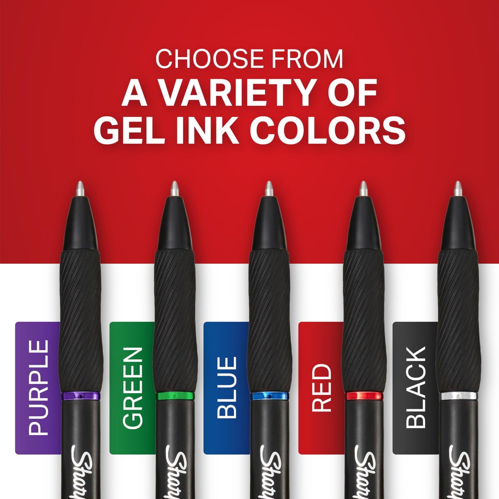 36 Count Gel Pens, Medium Point 0.7mm, Black Ink, No Smear, Office Supplies, Not