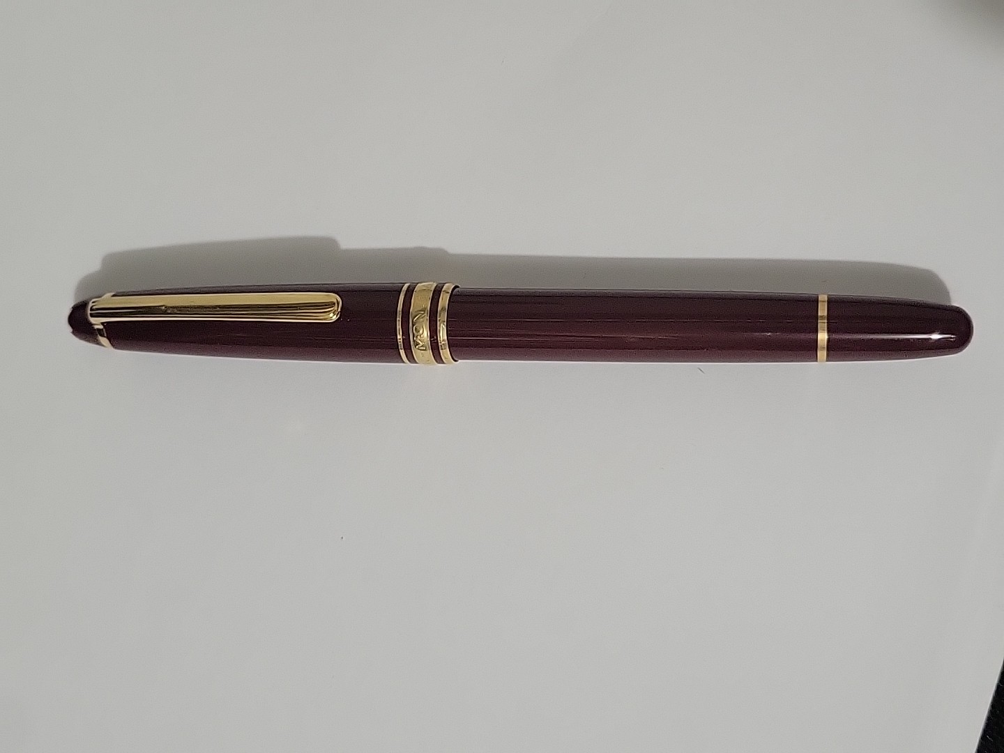 Montblanc Meisterstuck Bordeaux Ballpoint Pen Gold Trim West Germany with Box