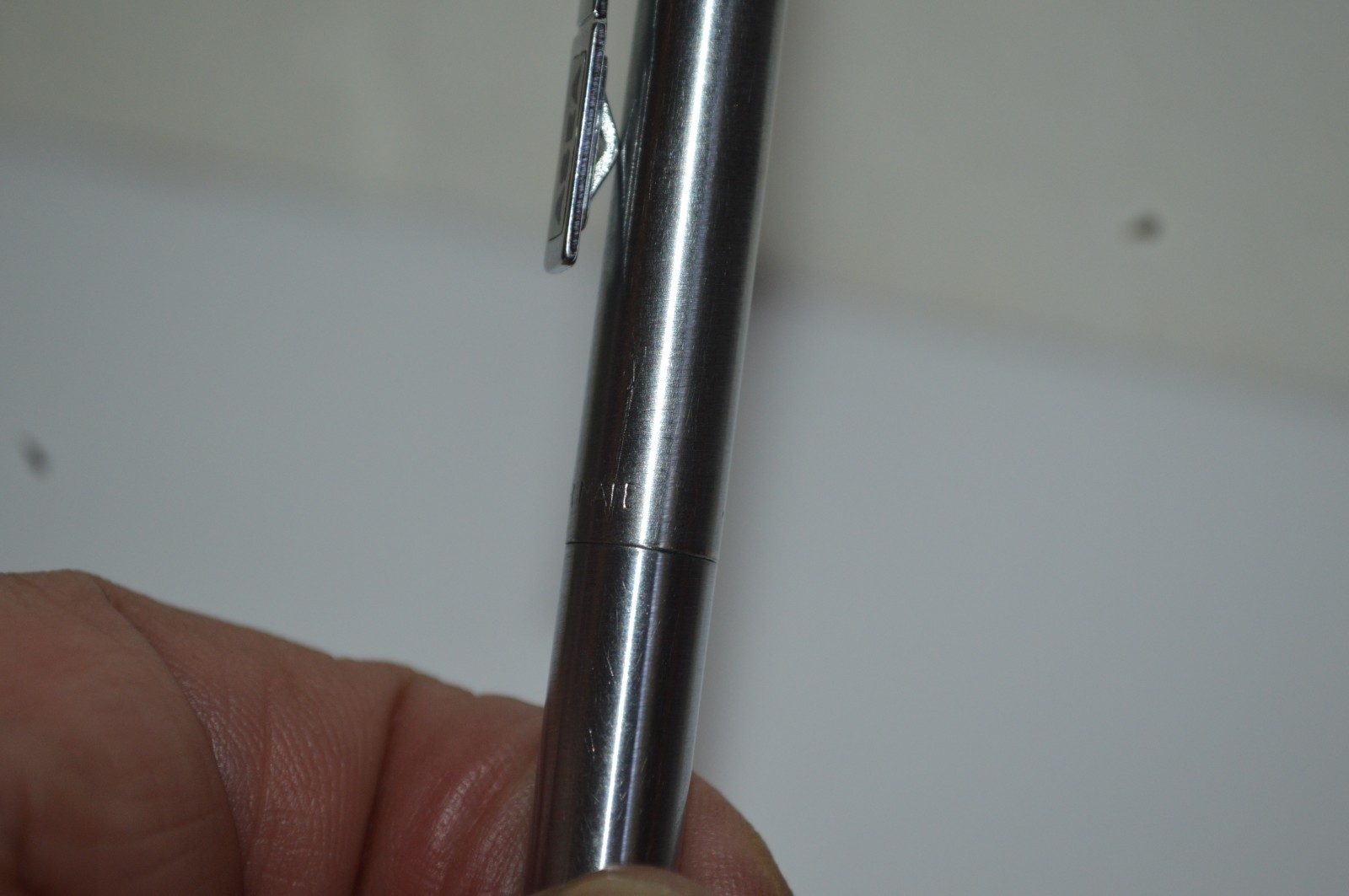 PAPER MATE Profile Slim Grip Ballpoint Pen ASEA Promo Chrome Made In USA 1990s