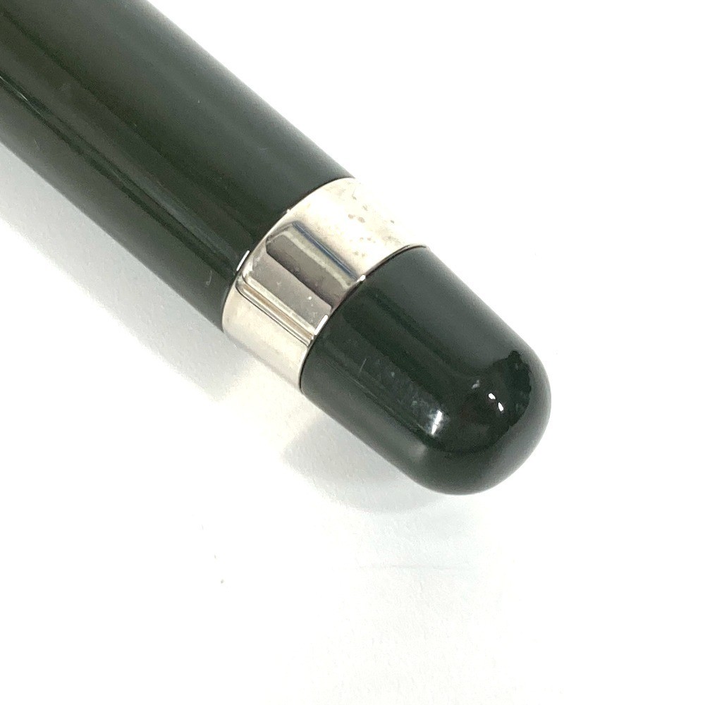 PRADA Logo Ballpoint Pen Stationery Khaki Black Ink Metal Unisex Authentic