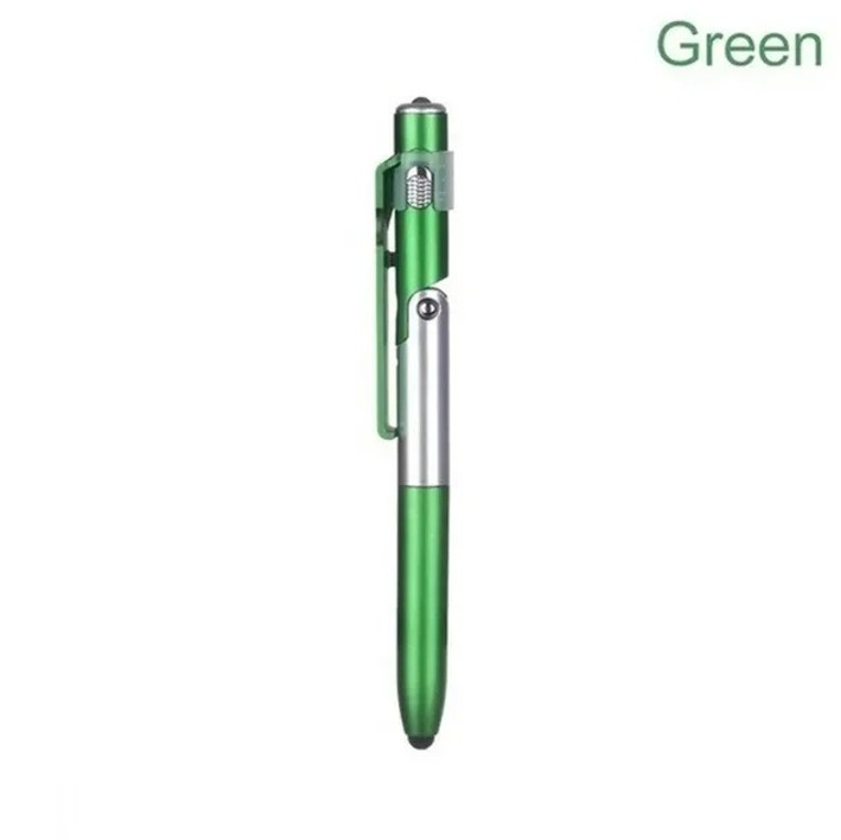 1pc 4 In 1 Multifunction LED Pen Phone Holder Stylus Tool Set Student Stationery