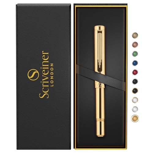 Heavy Gold Rollerball Pen, Award Winning Luxury Pocket Pen with gold 14. Gold