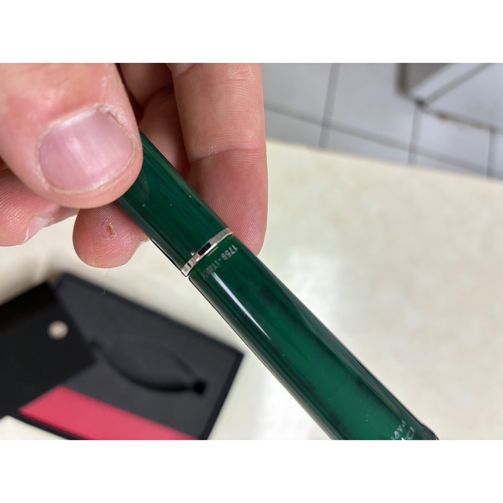 Delta Papillon Limited Edition Ballpoint Pen Green Marbled Resin Italy 1759