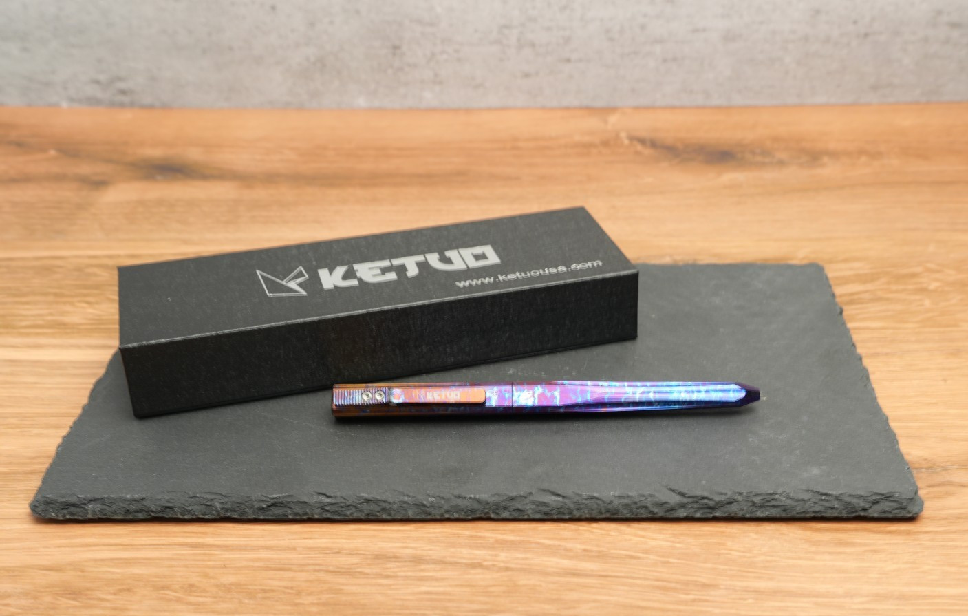 NEW Ketuo Arch Bolt Action Pen TC4 Titanium Lightning Strike EDC Extra Refill