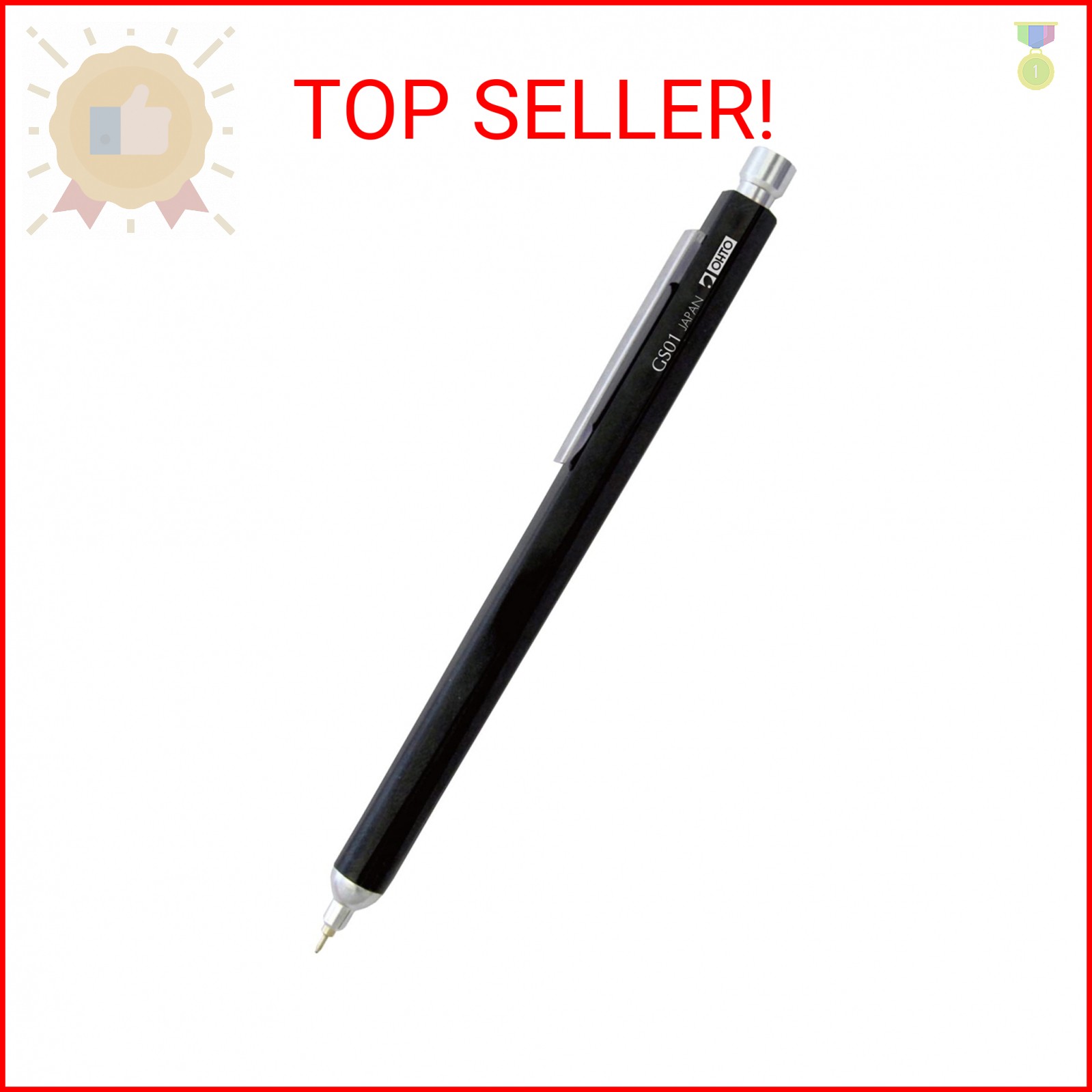 Needle-point GRAND STANDARD OHTO, Black GS01-S7-BK ca. 13,5cm x 1cm