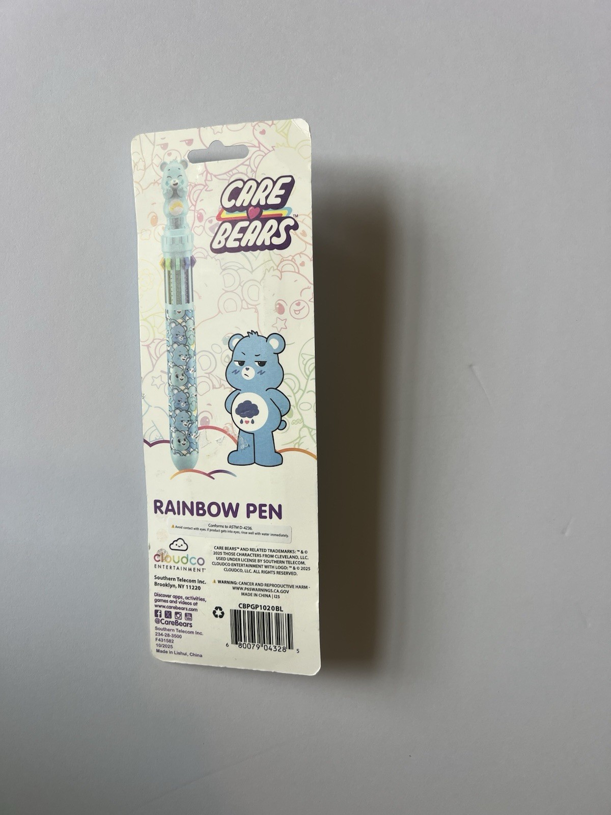 Care Bears Grumpy Bear 10 Color Rainbow Pen New Sealed Blue Multi Color Ink Pen