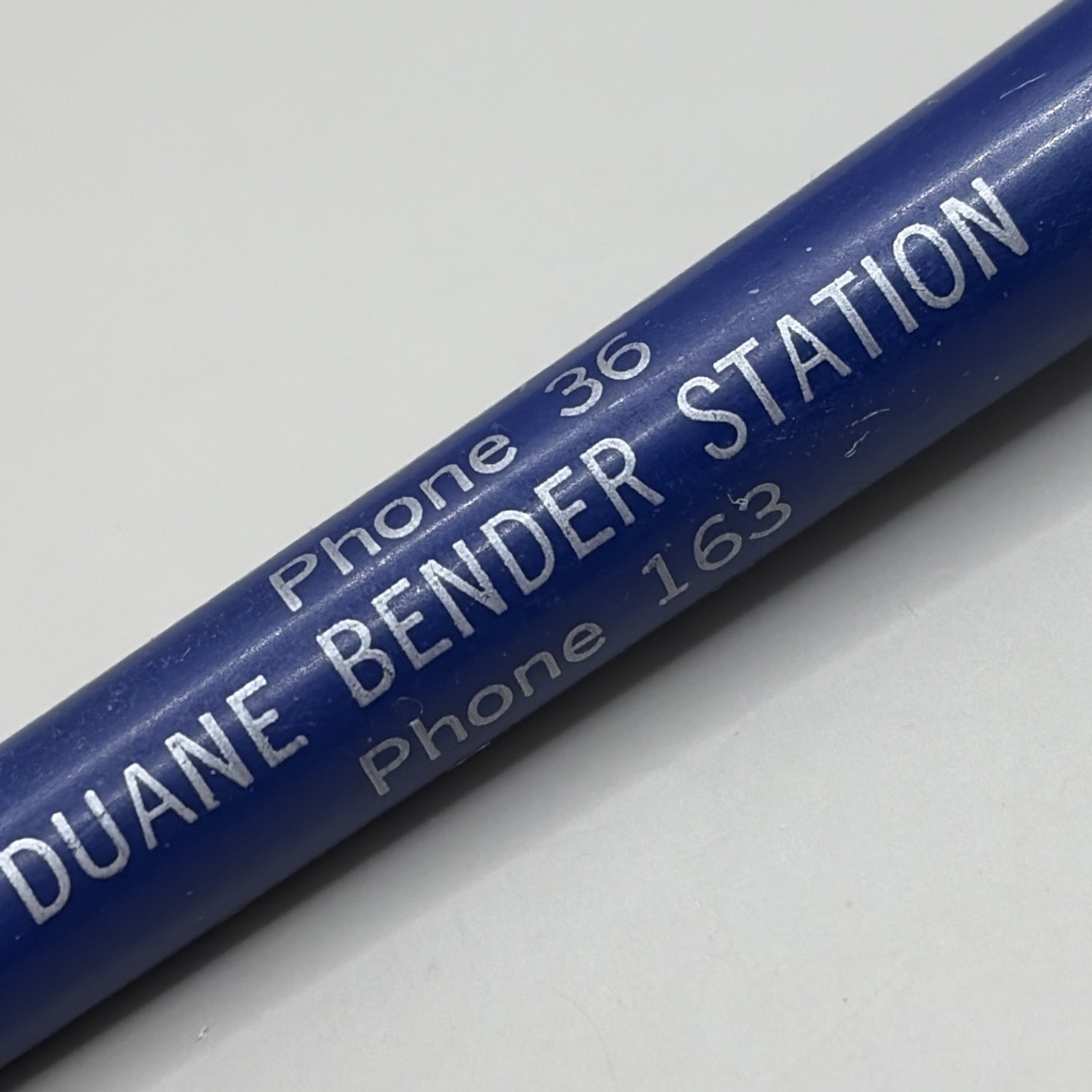 VTG Ballpoint Pen DUANE BENDER STATION Greensburg KS Lloyd Volz Standard Oil