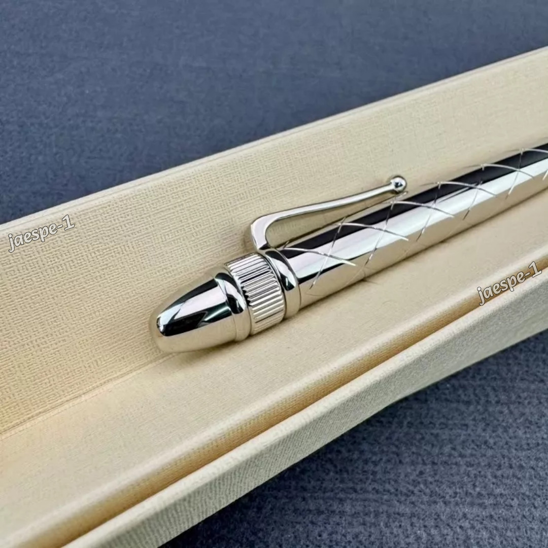 Rolex Ballpoint Pen VIP Gift Set Executive Diamond Pattern Silver Black Hot