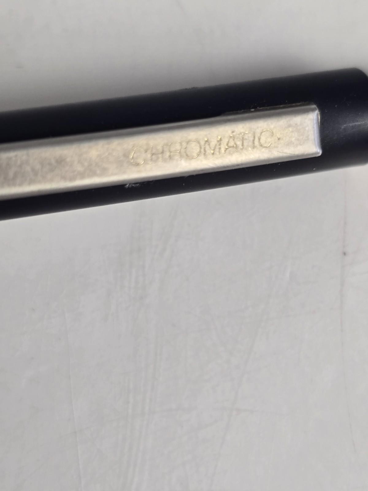 Vintage Chromatic Double Twist 2 Color Metal Body Pen Dried Ink Made In USA