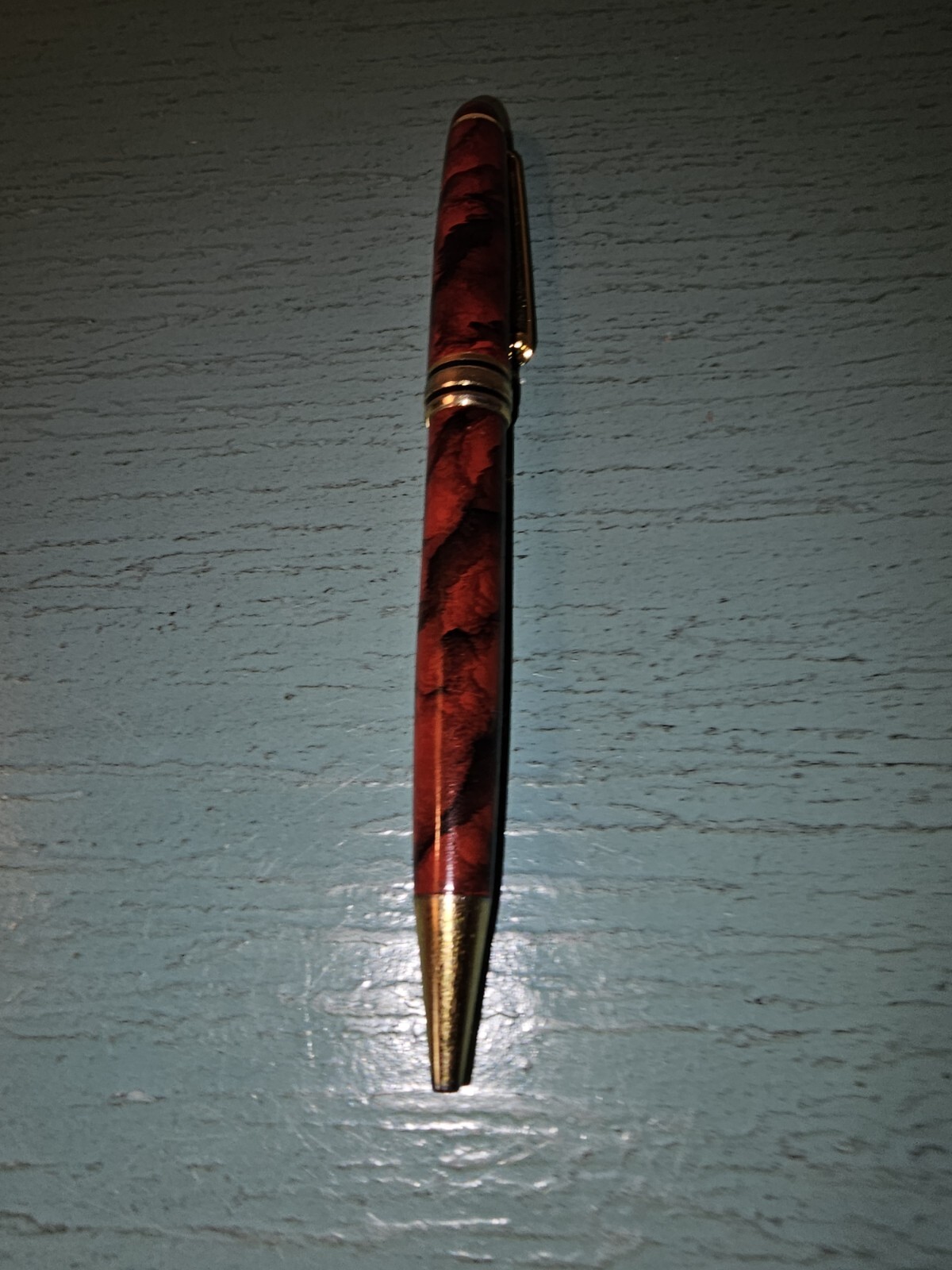 Vintage Lodis Executive Pen-23.5KT Electroplate,Brass Barrel, Clip-Very Good