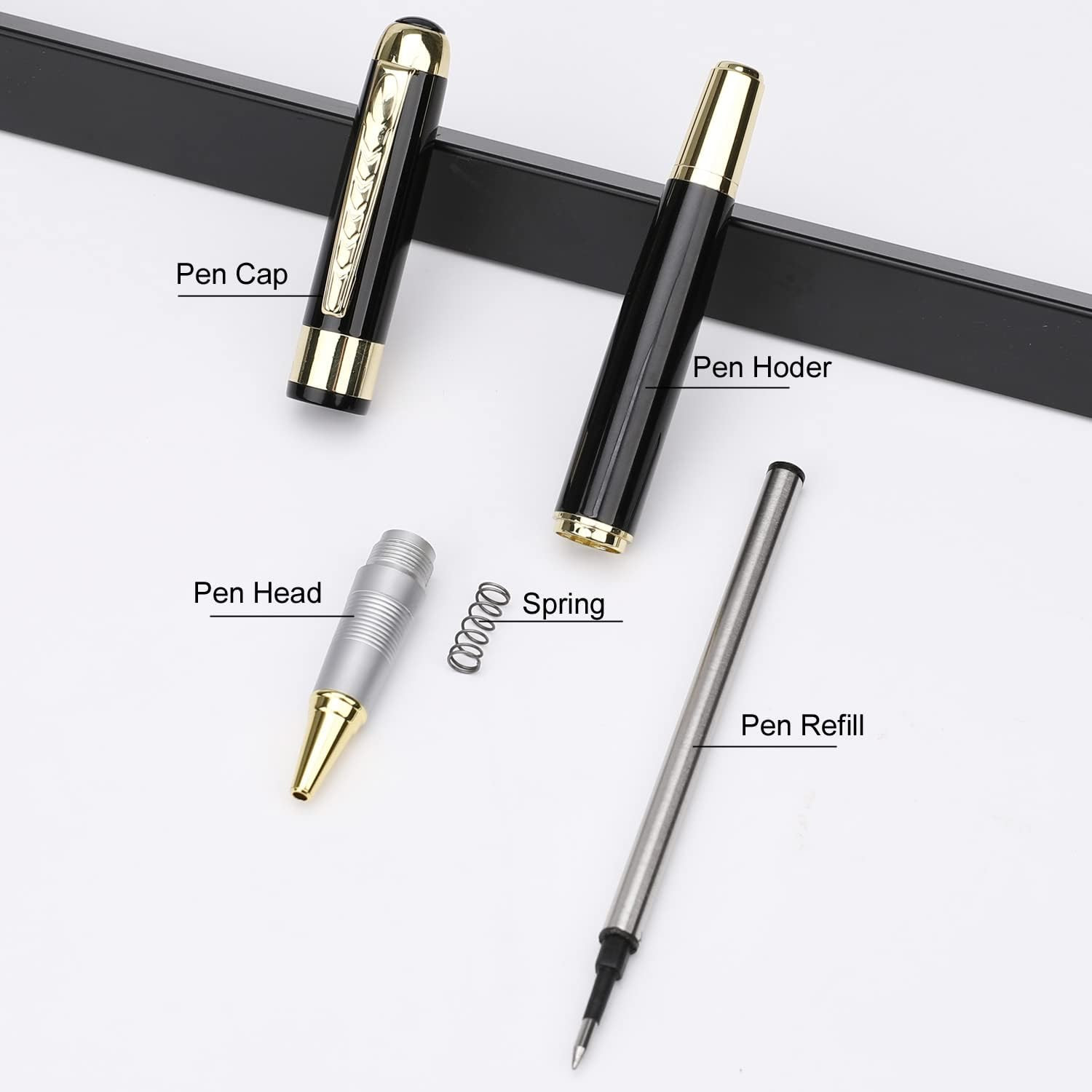 Ballpoint Pen Luxury Ballpoint Line Black Refill Width 0.5Mm Gift Set for Men &
