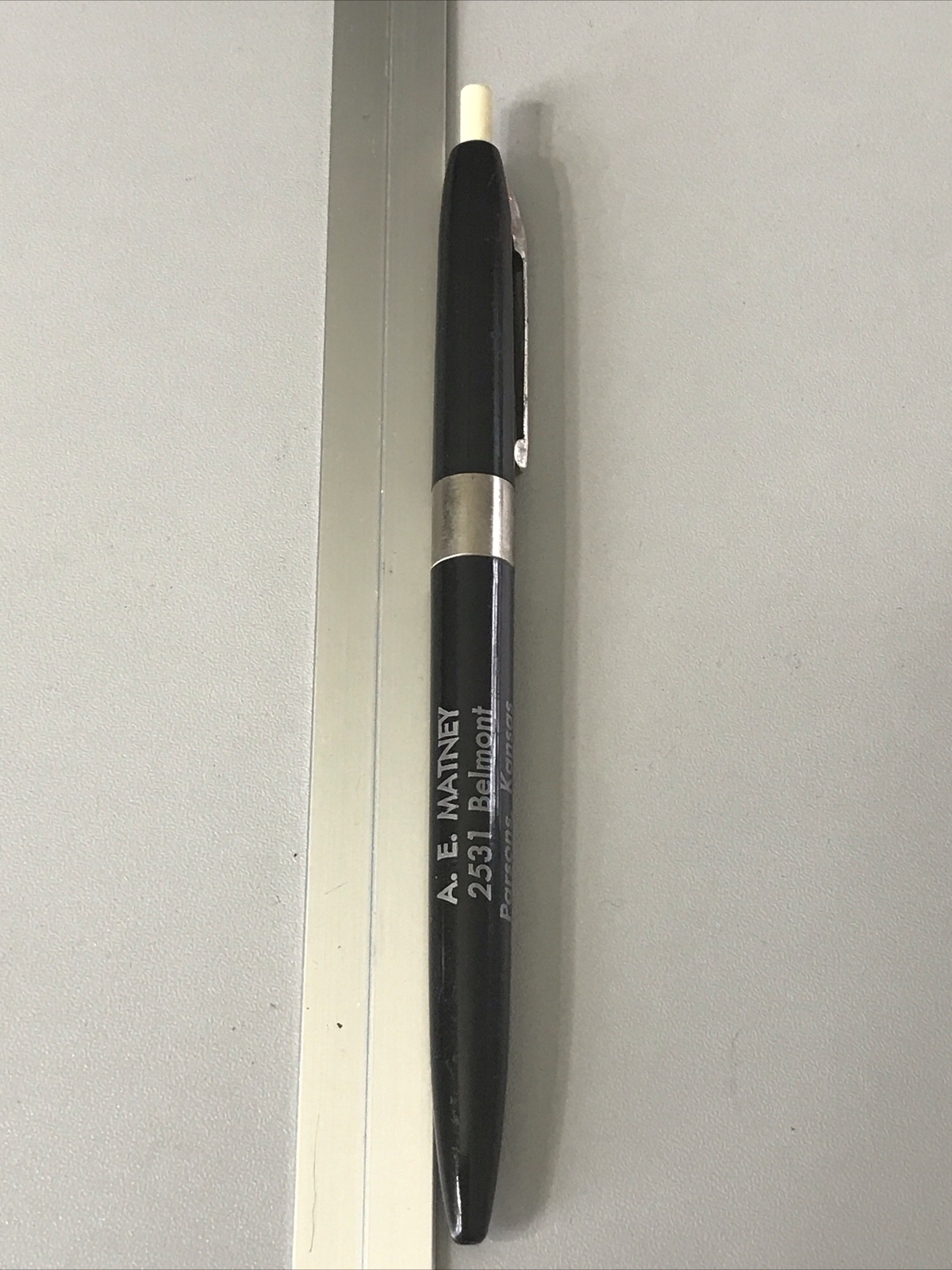 VTG Telstar Ballpoint Pen A.E. Matney Job Insurance Parsons Kansas A85