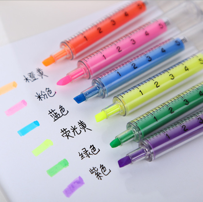 1pc Highlighters Pen Marker Needle Ball Point Nurse Hospital