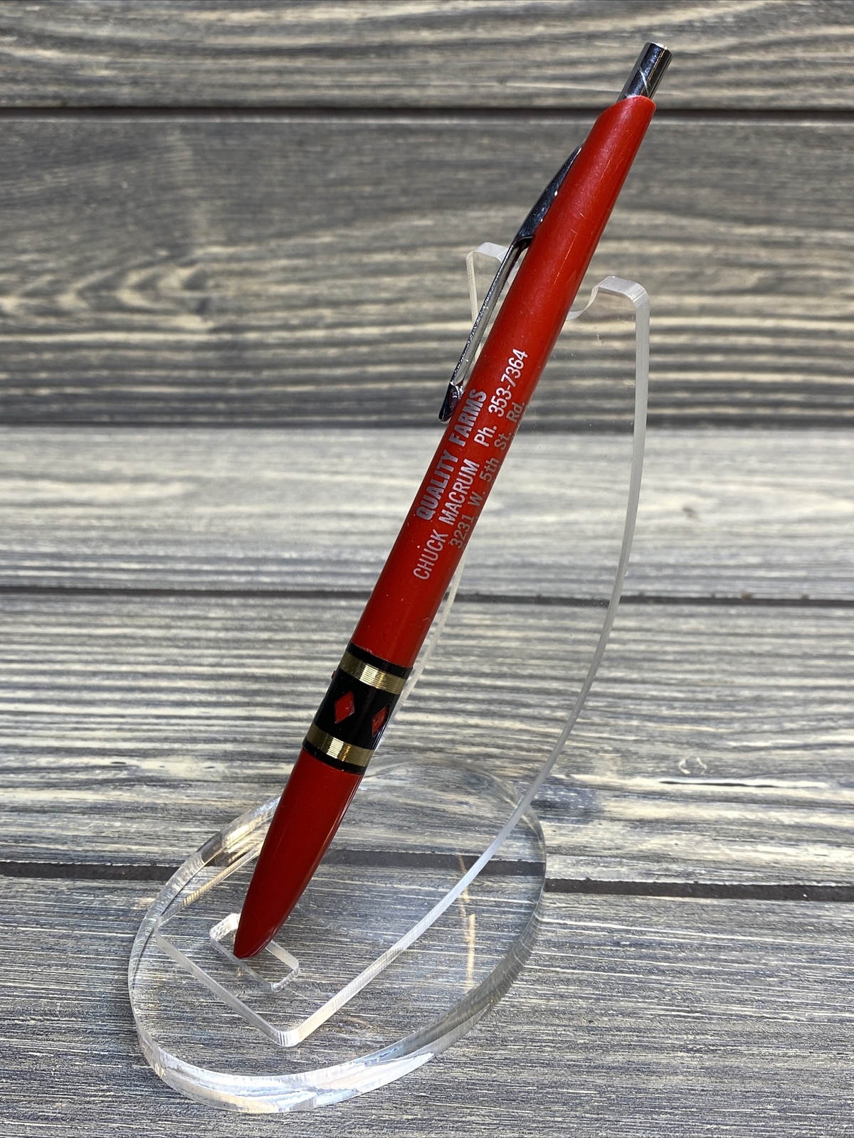 Vintage Pen Quality Farms Greeley Windsor Colorado Red￼