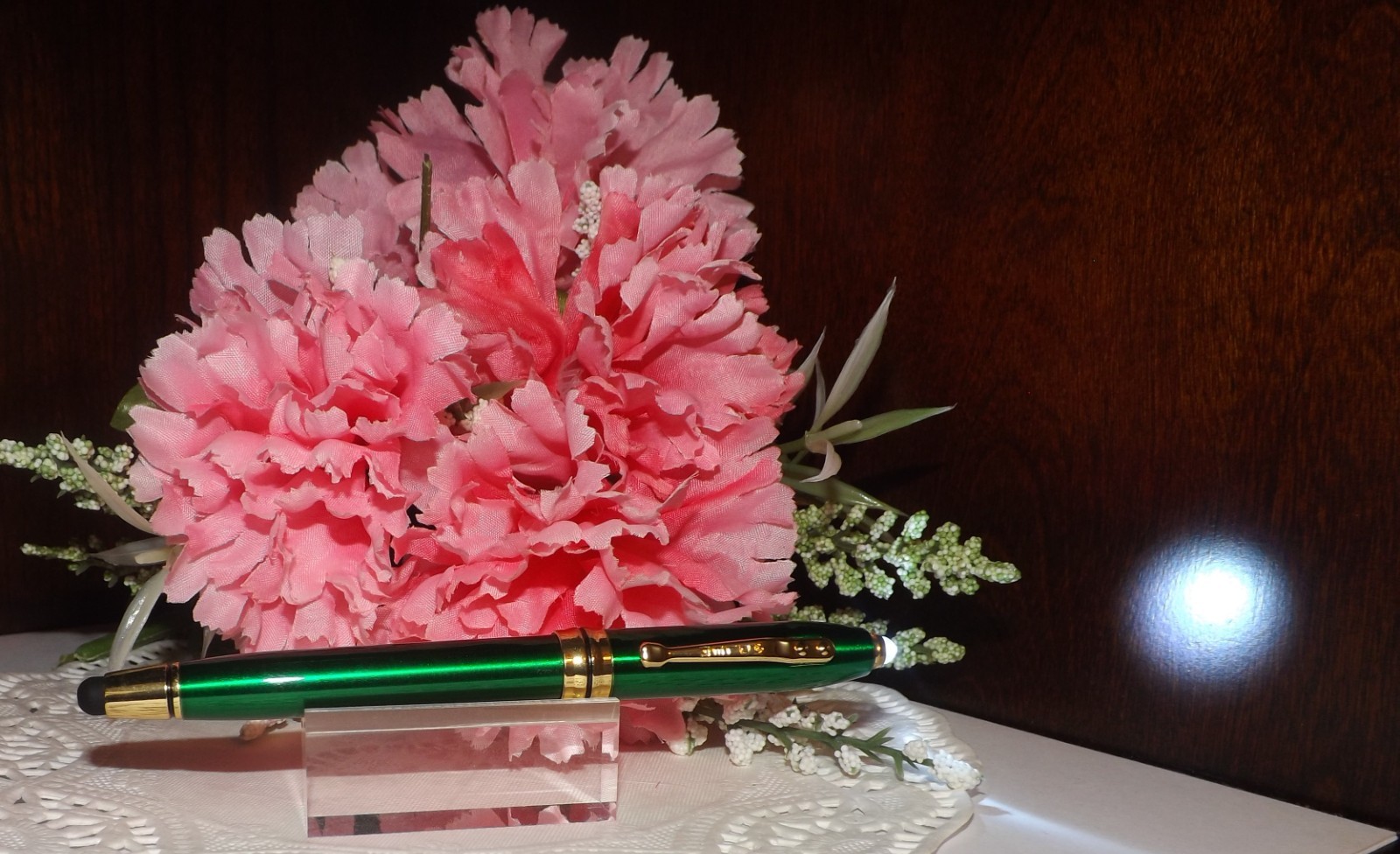 3 in 1 Royale Excel Tech Green Ballpoint Stylus LED Adler Pen (HIGH QUALITY)
