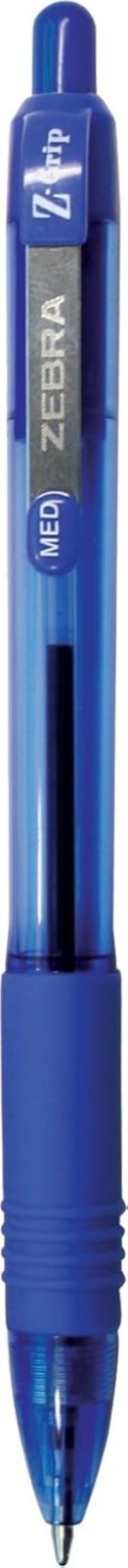 12-Pack Z-Grip Ballpoint Pens – Ergonomic Grip & Smooth Blue Ink for Journaling