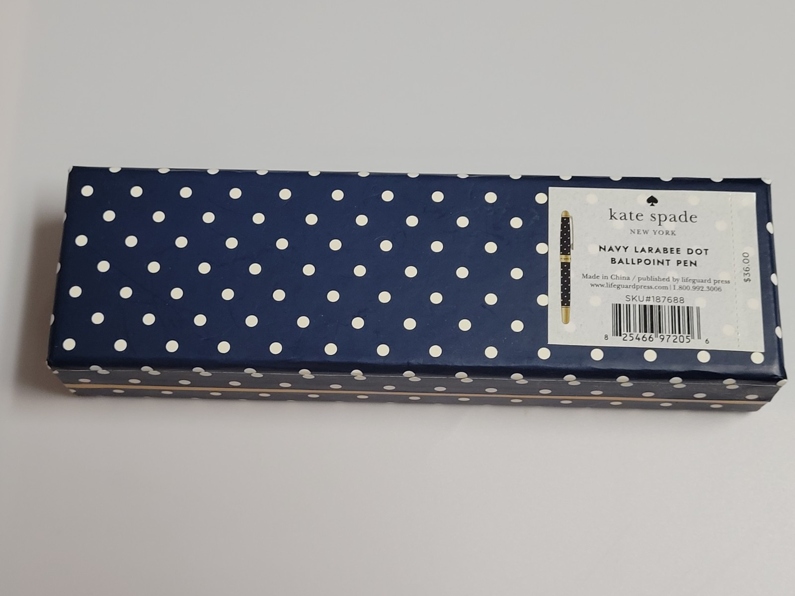 Kate Spade Navy Larabee Dot Ballpoint Pen (2023) Brand New USA Novelty Item