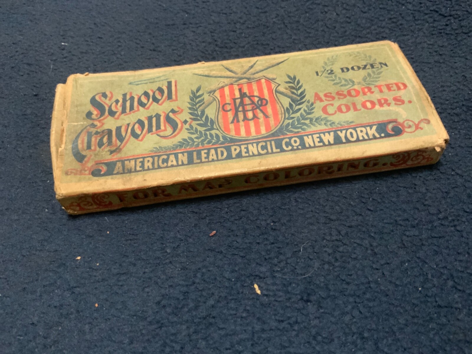 Vintage School Crayons for Map coloring
