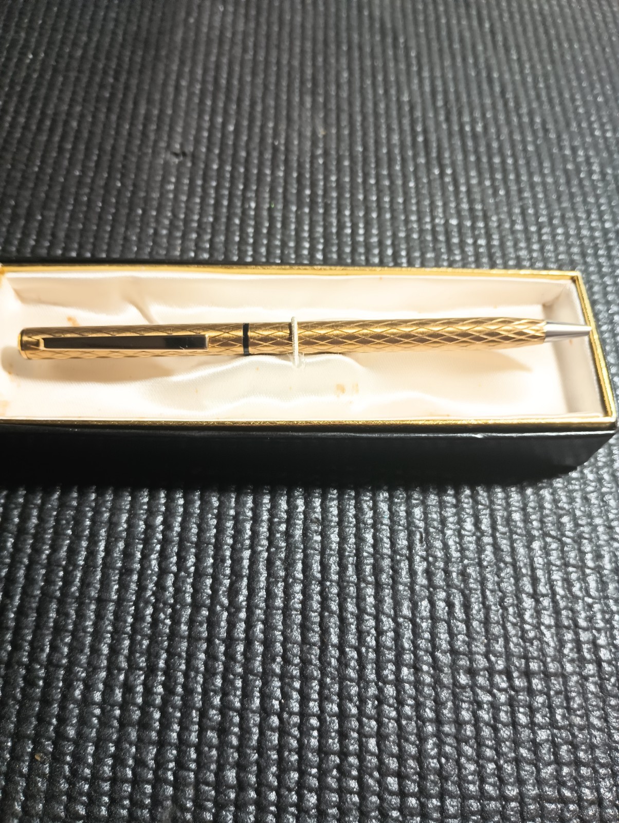Aurora Gold Tone Ball Point Pen Vintage Carpogiani Bologna, Italy Original Box