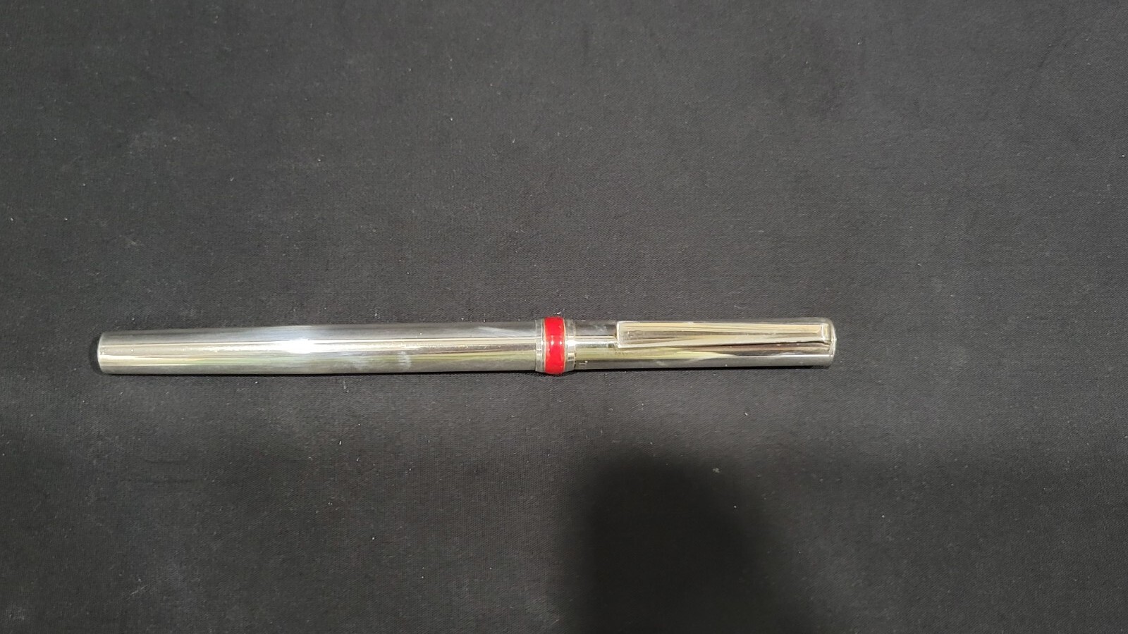 Tiffany & Co. 925 Sterling Silver Ballpoint Pen with Red Enamel