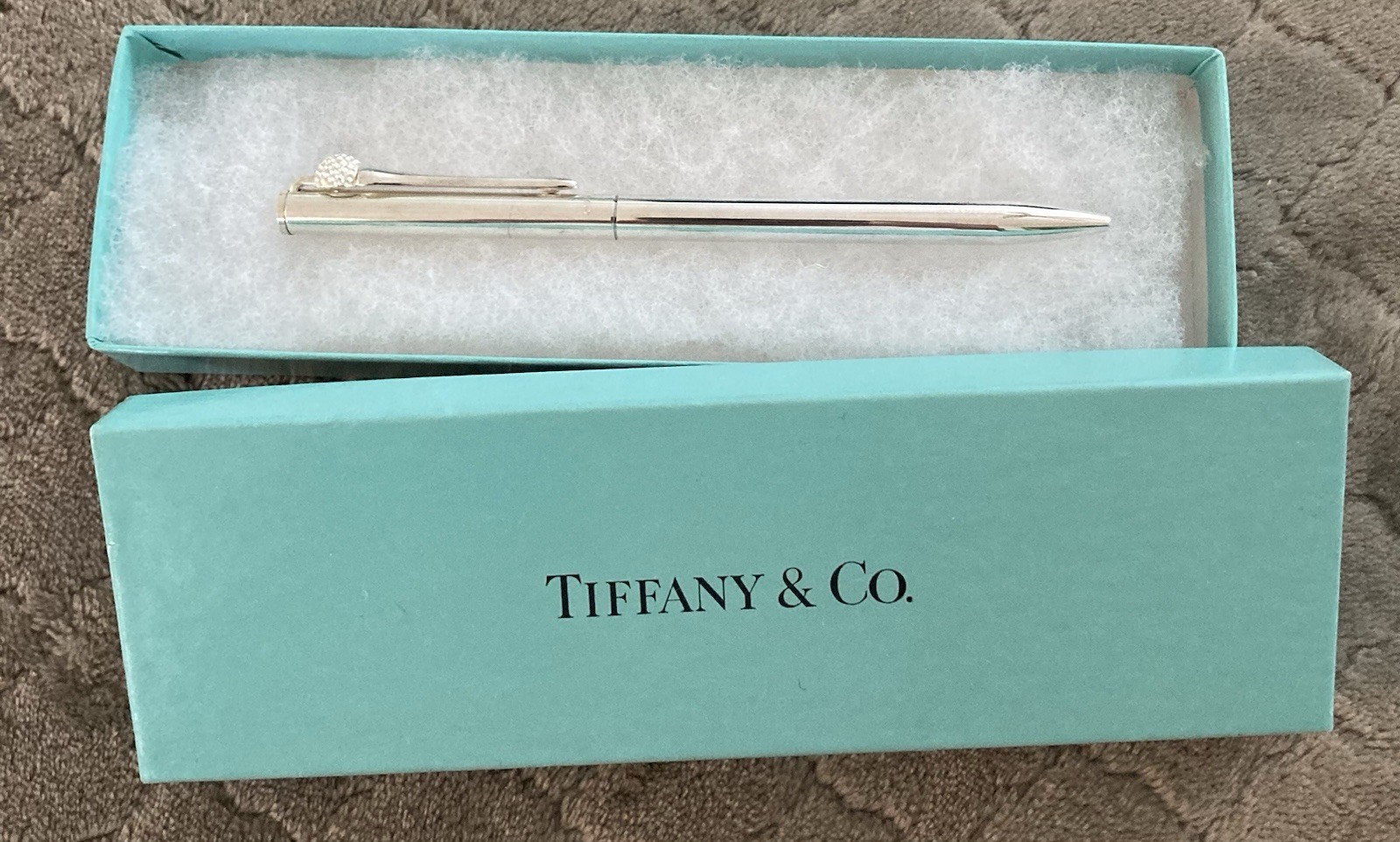 TIFFANY & CO 925 STERLING SILVER GOLF BALL & TEE BALLPOINT PEN W/BOX ARBY’S TOUR