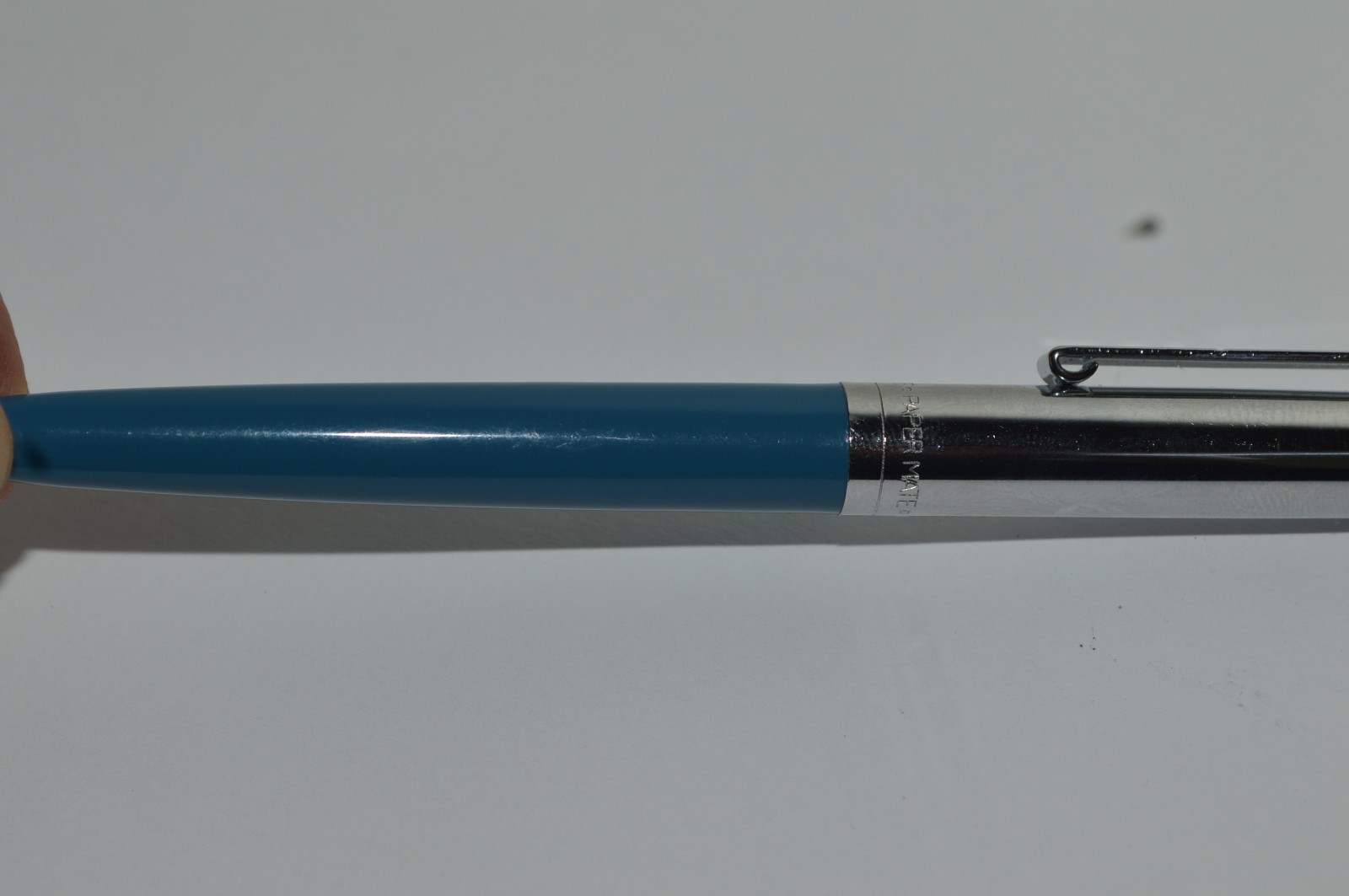 PAPER MATE Profile #2 Reg Grip Ball Pen NOS Blue Barrel Made In Mexico 1990’s