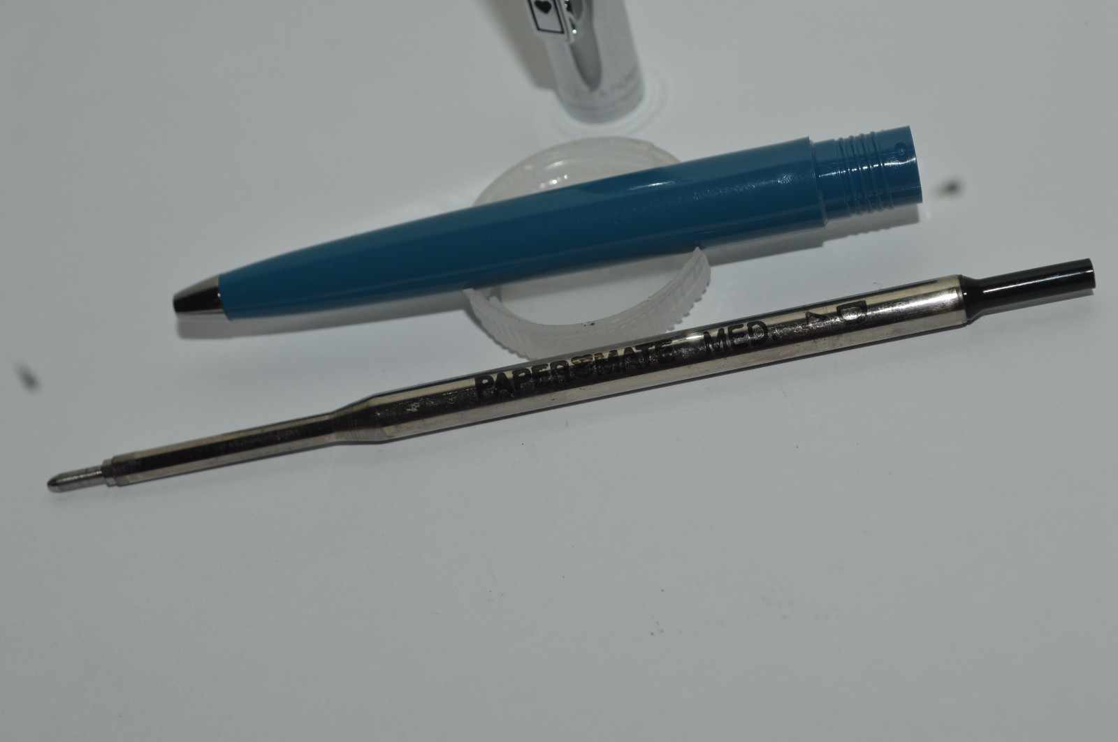 PAPER MATE Profile #2 Reg Grip Ball Pen NOS Blue Barrel Made In Mexico 1990’s