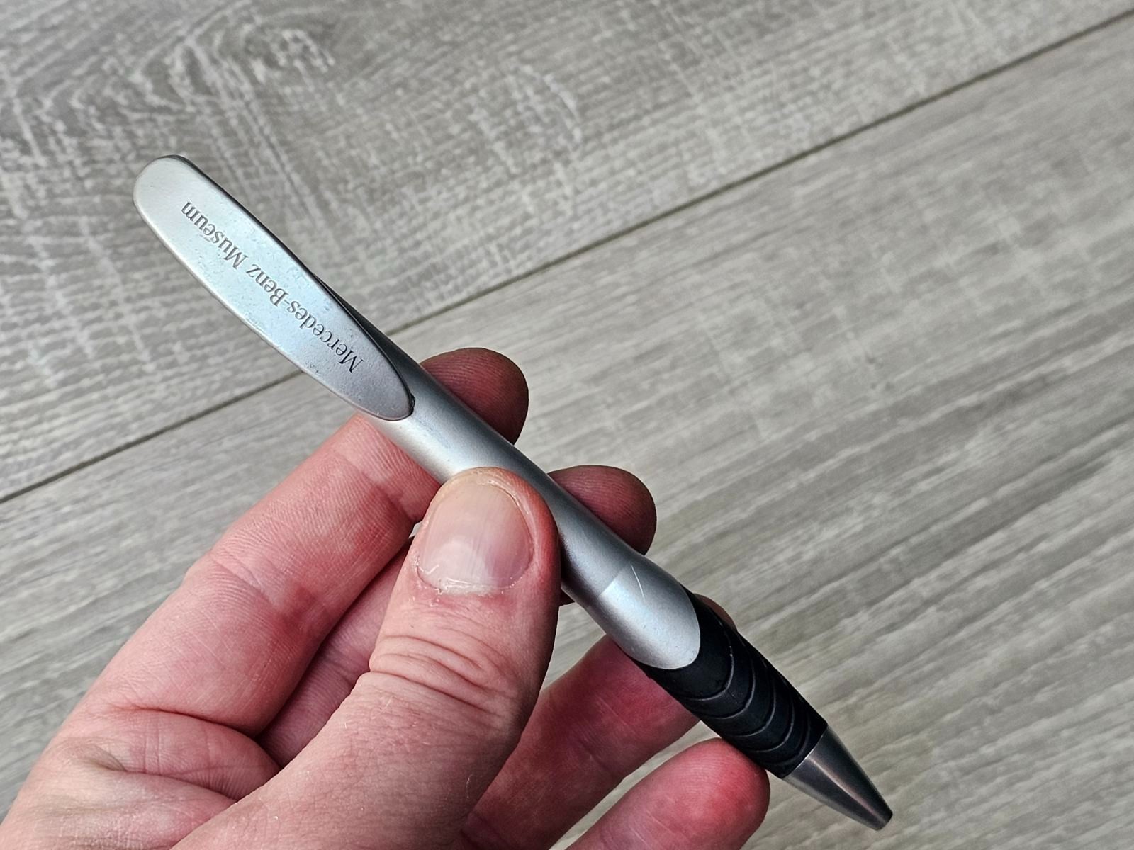 Mercedes-Benz Museum Ballpoint Pen – Branded Collectible Silver & Black Germany