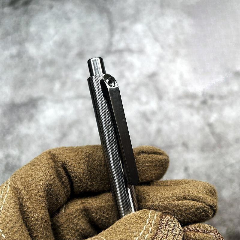 1PC Titanium Ballpoint Pen EDC Pocket pen Business Office Writing Signature Gift