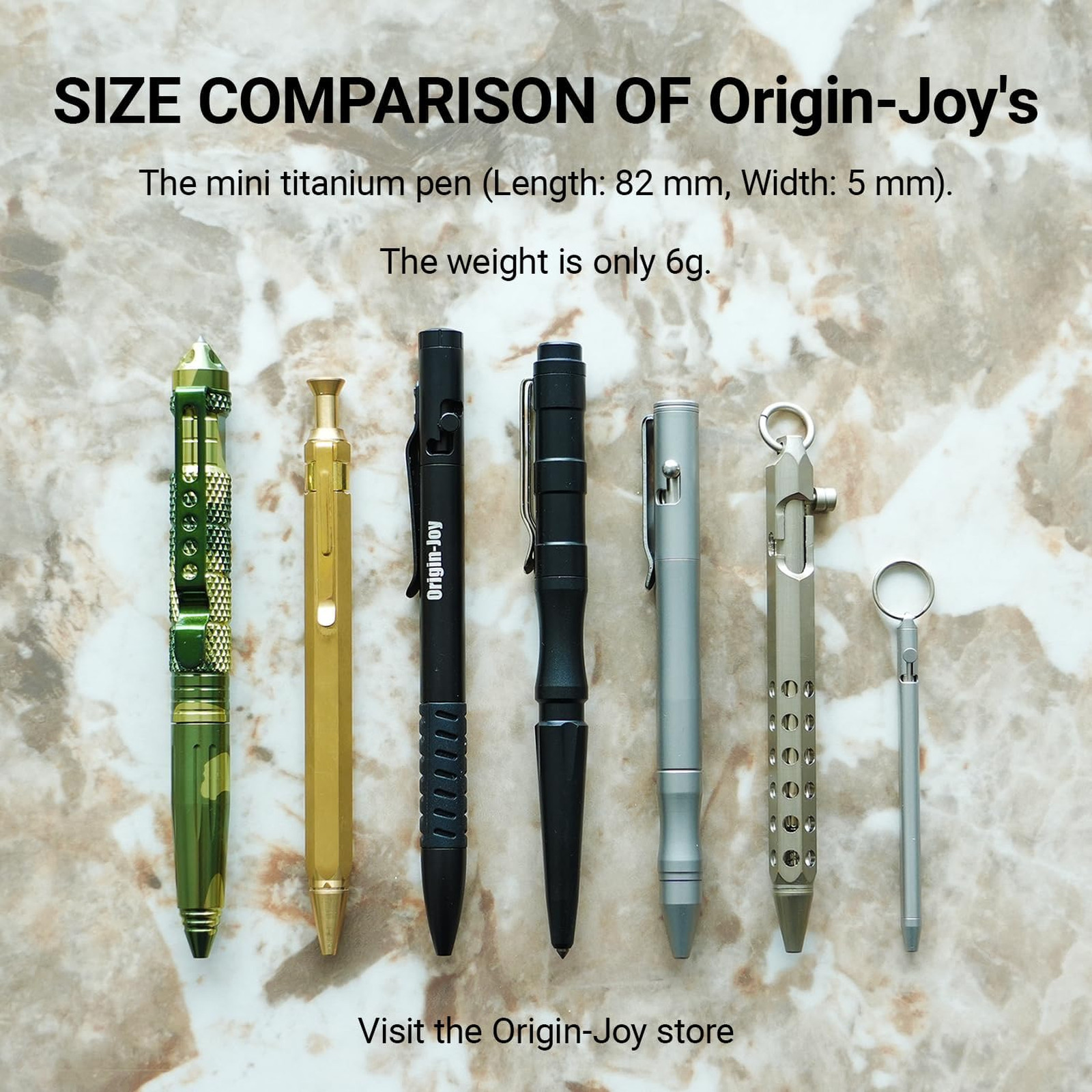 Mini EDC Pen Set, Small Metal Keychain Pocket Pen, Bolt Action Micro Refillable
