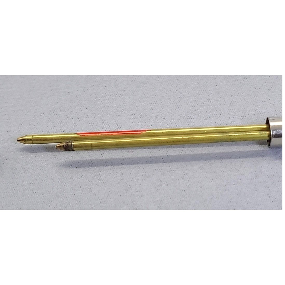 Vintage Chromatic Dual Ballpoint Red Blue Pen Silver Gold Trim USA Writing Tool
