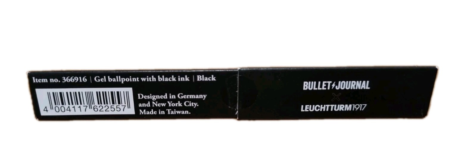 Leuchtturm1917 Metal Ballpoint Pen Black Ink Gold Trim