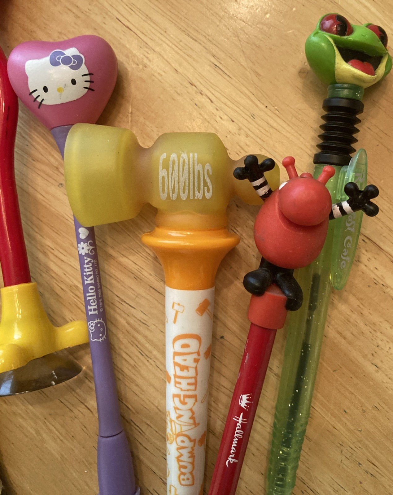 VTG 90’s Pens & 1 Pencil Lot Of 9 Rainforest Cafe Hello Kitty PopEyes ++