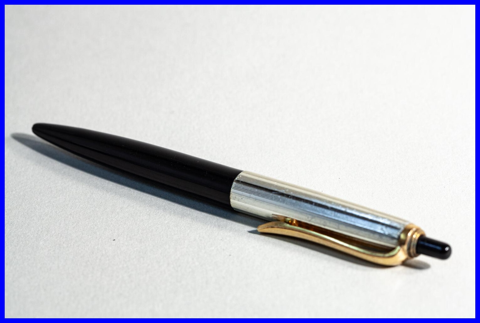 1950s Vintage Ballpoint Pen In Black & Silver With ‘MERCEDES BENZ’ Engraving